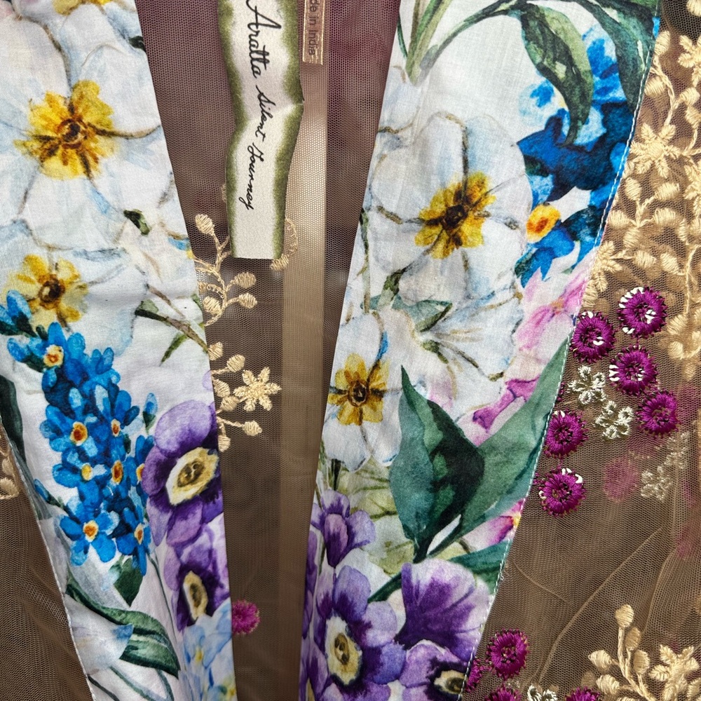 🆕 ARATTA IBIZA EMBELLISHED MESH KIMONO - Picture 9 of 14